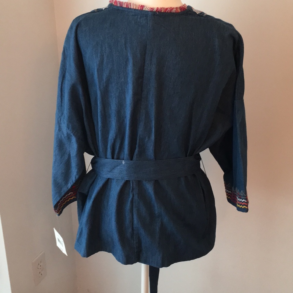 NWT open denim jacket  small ONLY left. - Picture 5 of 6